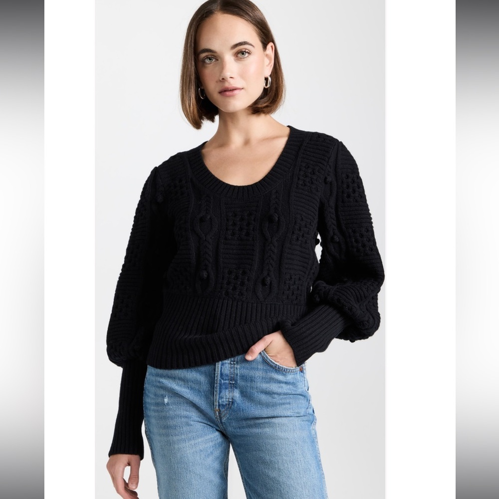 Sea New York Polly Popcorn sweater NWT new with tags black size small